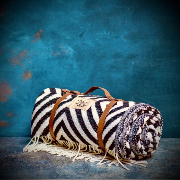 Zebra Blanket - "There Are No Monsters Under the Covers" - by Cloet Desgi