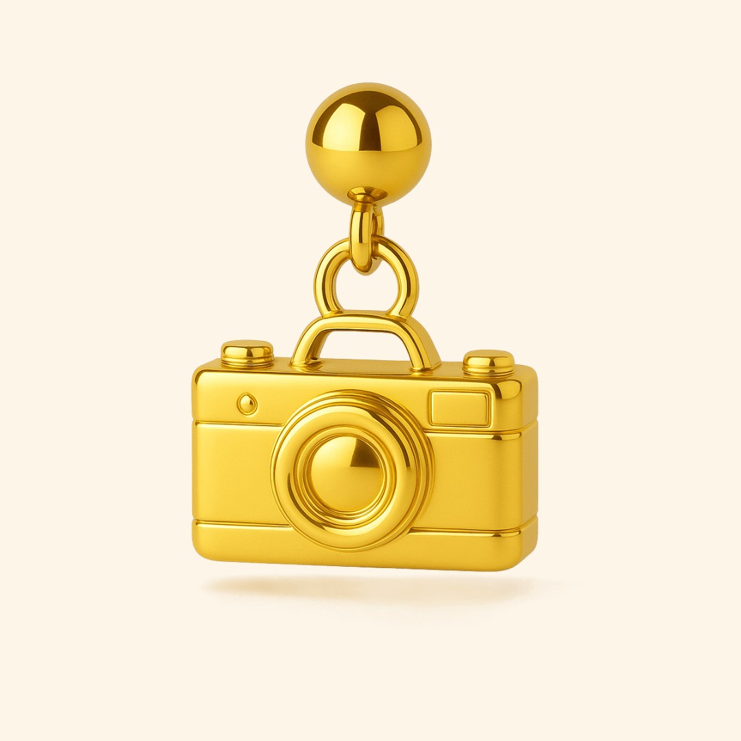 Charm Camera - Symbolic Jewel Plated in Gold or Platinum » Clo'eT Design
