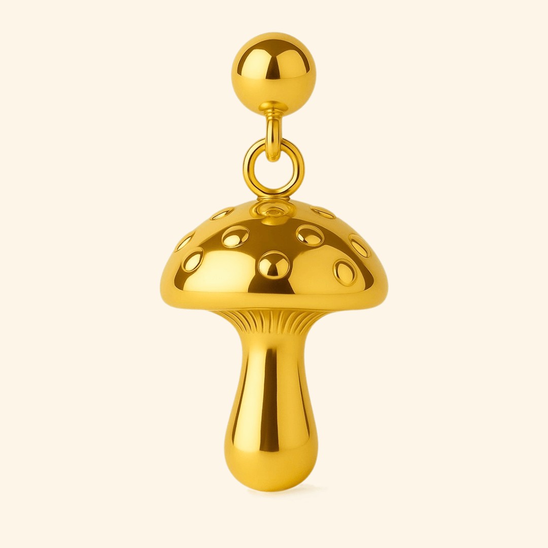 Funghetto Scovafortuna Charm - Symbolisches Schmuckstück Vergoldet oder Platinbeschichtet » Clo'eT Design