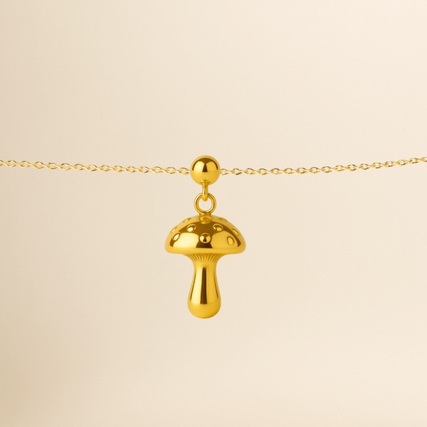 Charm Funghetto Scovafortuna - Bijou Symbolique Plaqué Or ou Platine » Clo'eT Design