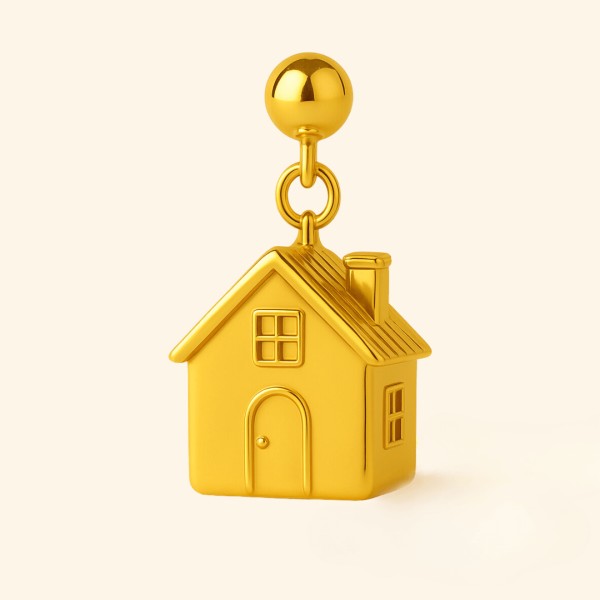 Casetta Charm - Symbolic Jewel Gold or Platinum Plated » Clo'eT Design