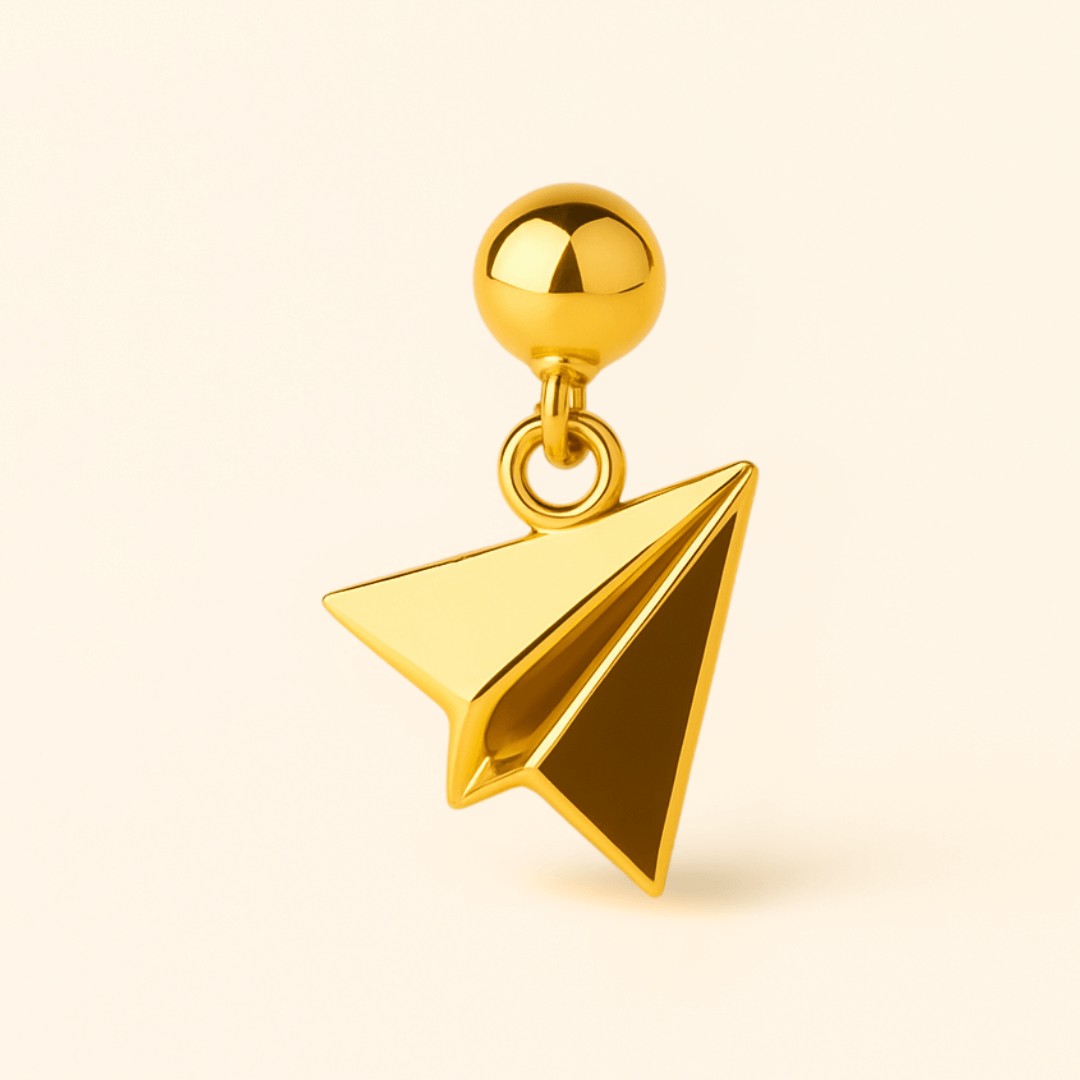 Airplane Charm - Symbolic Jewelry Gold or Platinum Plated » Clo'eT Design