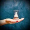 Bom Bom di Natale: Weihnachtsbäumchen aus Holz in Glaskuppel » Clo'eT Design