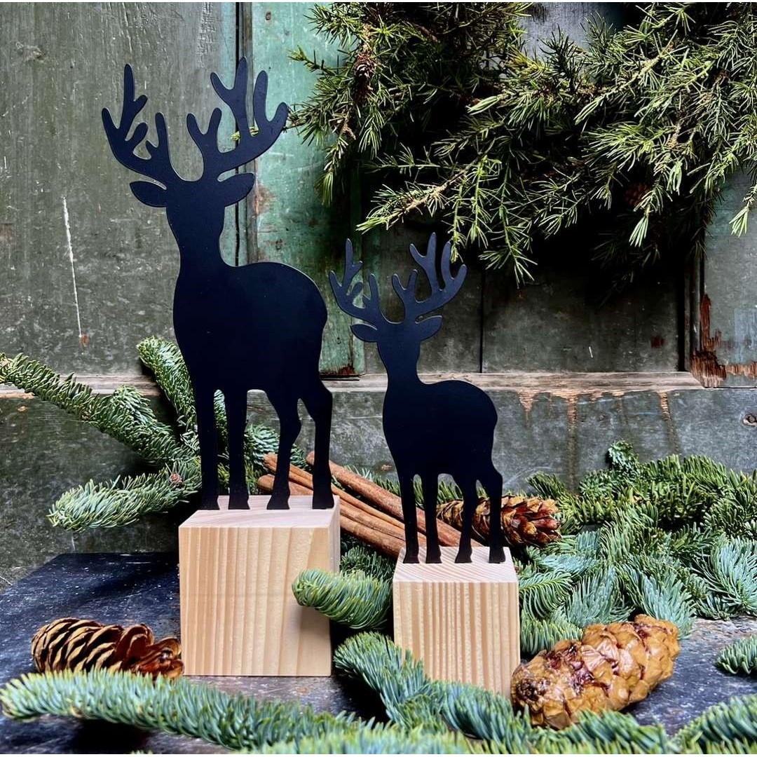 Cerf Explorateur en Fer Noir - Décoration de Noël Minimaliste » Clo'eT Design