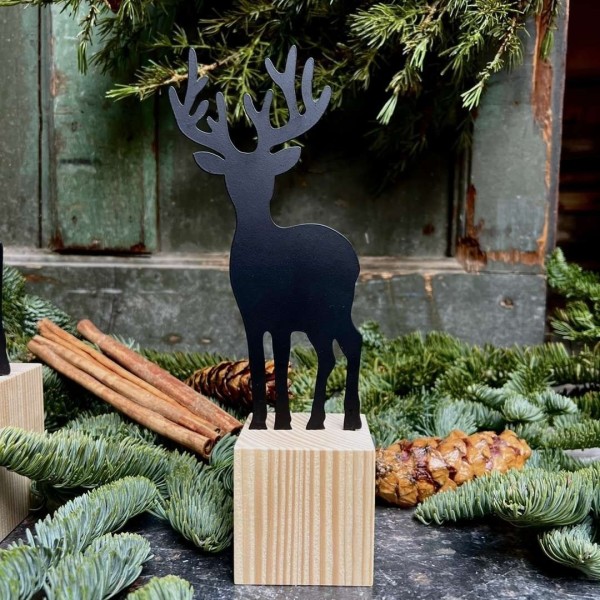 Black Iron Explorer Deer - Minimalist Christmas Decoration » Clo'eT Design