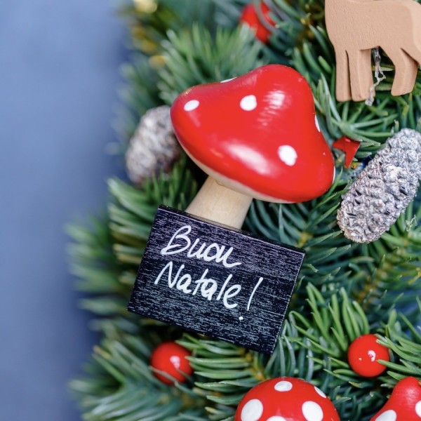 Wooden Mushroom Garland with Hand-Painted Amanita Mushrooms » Clo'eT Design