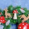 Holzkranz Funghetto mit handbemalten Amanita-Pilzen » Clo'eT Design