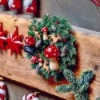 Wooden Mushroom Garland with Hand-Painted Amanita Mushrooms » Clo'eT Design