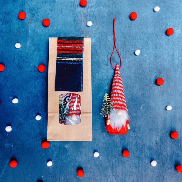 Gnome Victor Christmas Ornament: Decoration with Protection Symbol » Clo'eT Design