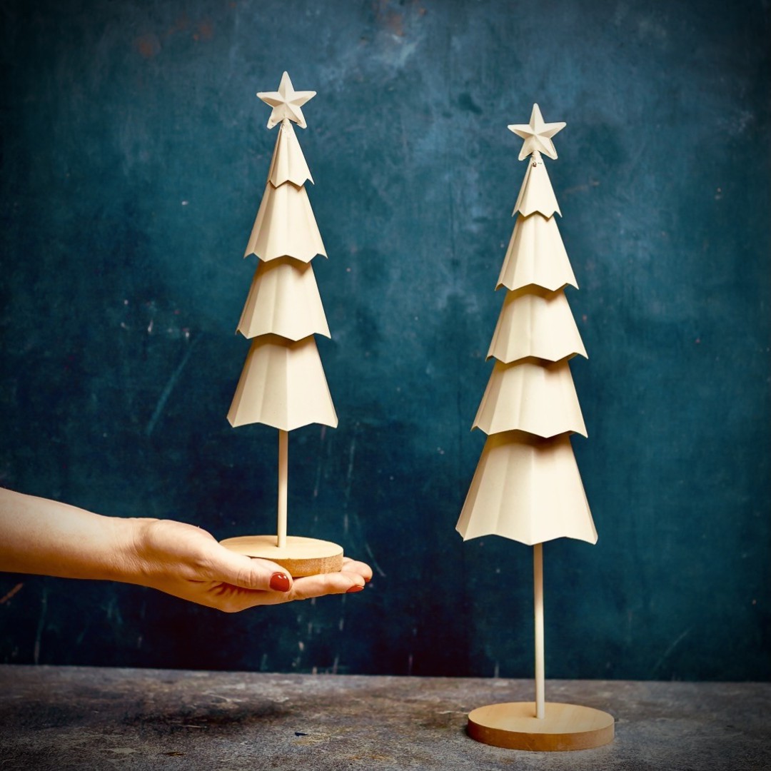 Caramel - Bäumchen aus Blech für elegante Weihnachtsdekorationen » Clo'eT Design