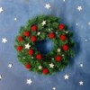 Silicone PomPom Christmas Wreath with Pompons and Wooden Stars » Clo'eT Design