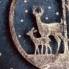 Metall-Weihnachtskranz mit Hirsch und elegantem Rehkitz » Clo'eT Design