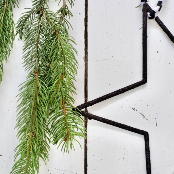 Stella Schwarzer Glitzer für minimalistische Weihnachtsdekorationen » Clo'eT Design