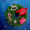 Grande couronne Neige et Sucre - Décoration de Noël 37 cm » Clo'eT Design