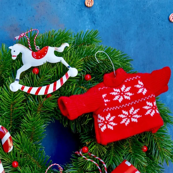 Large Snow and Sugar Garland - Christmas Decoration 37 cm » Clo'eT Design