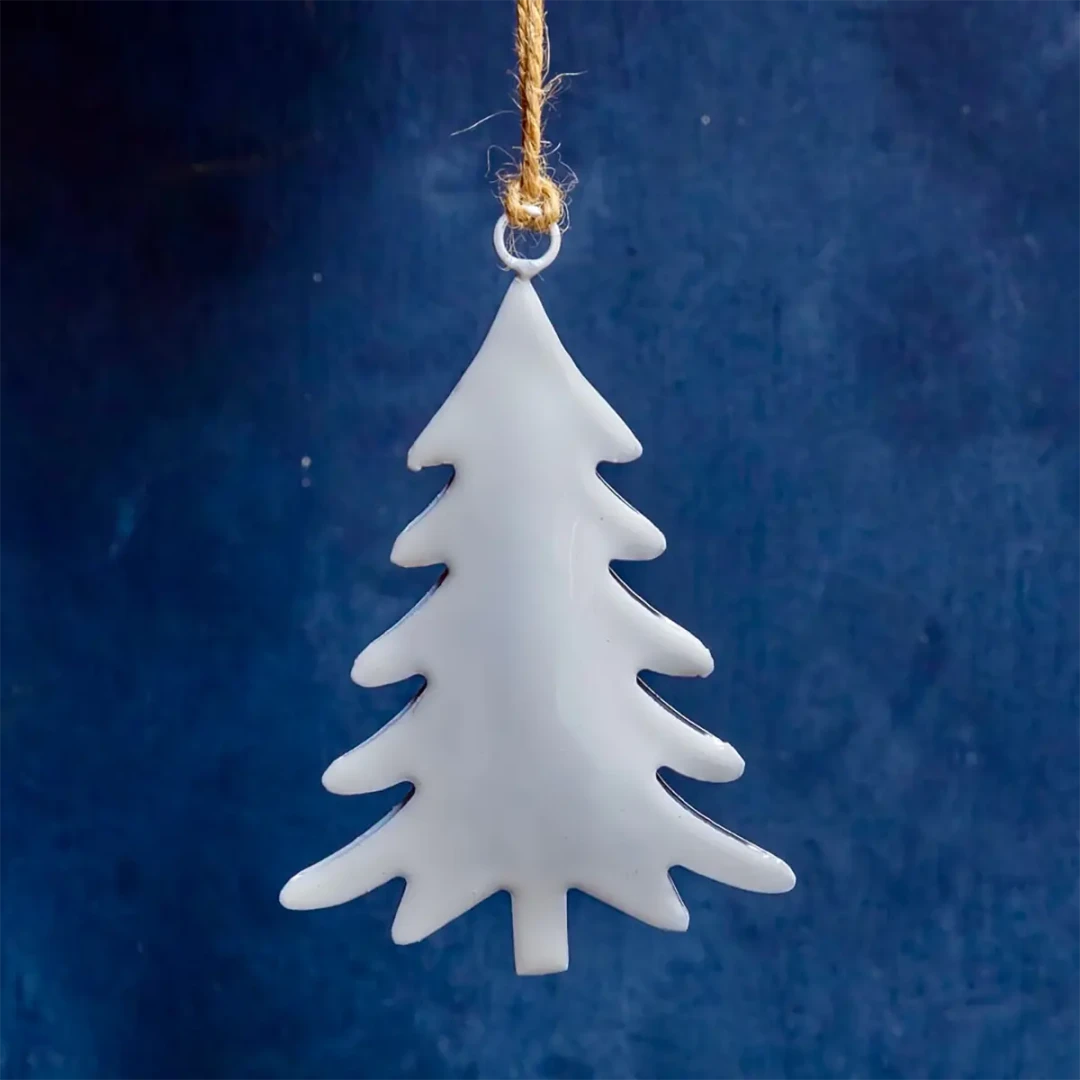 White Metal Tree - Decorative Christmas Ornament » Clo'eT Design