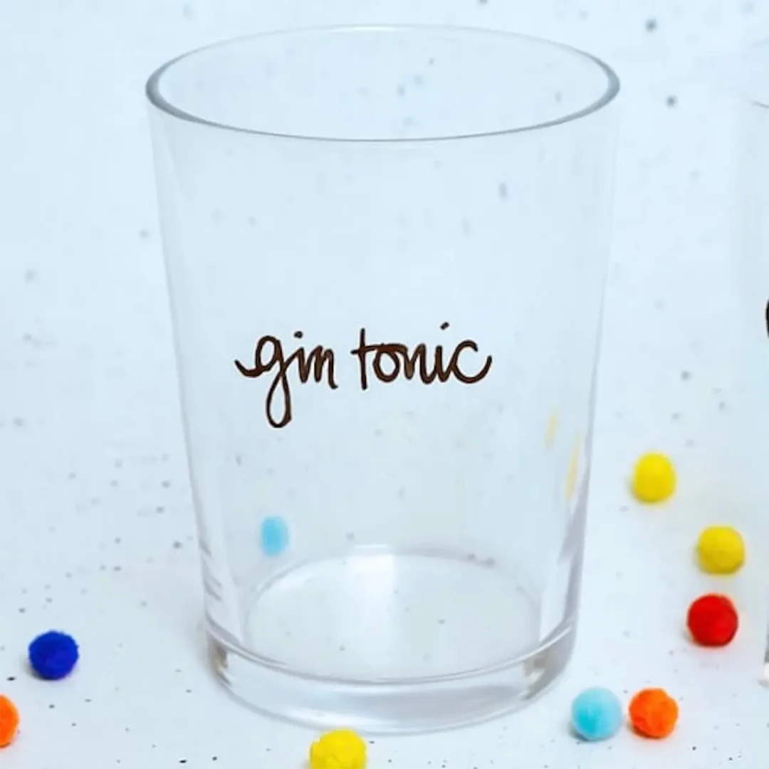 Gin Tonic + Flüssiges Glück - Paar Gläser für Weihnachten » Clo'eT Design