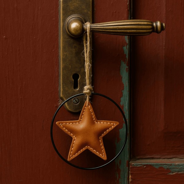 Amulette de Noël : Pendentif en Fer et Cuir pour le Solstice d'Hiver » Clo'eT Design