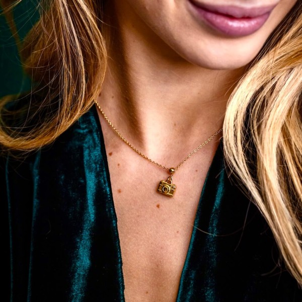 Charm Kamera - Symbolisches Schmuckstück vergoldet oder platinbeschichtet » Clo'eT Design