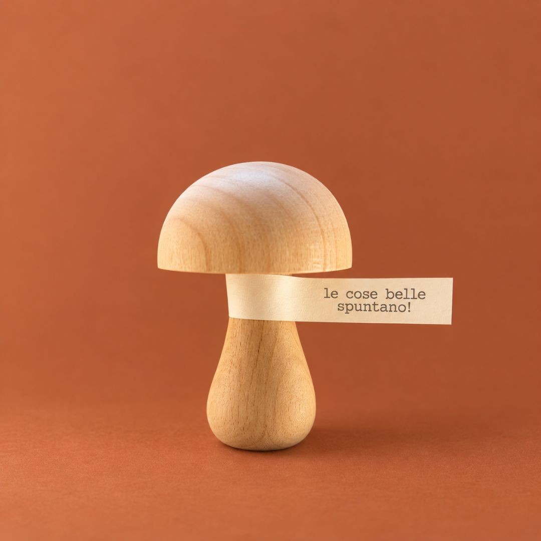 Fungo decorativo in legno PORCINO “Le cose belle spuntano!”  » Clo'eT Design