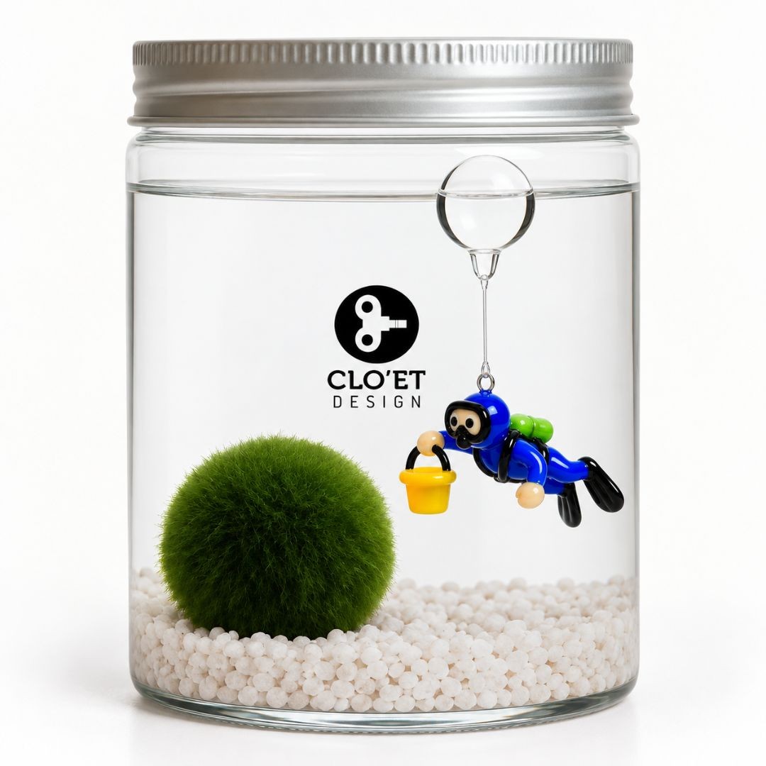 Marimo 30 Jahre mit schwarzem Quarz + PINO der Submarimo » Clo’eT Design